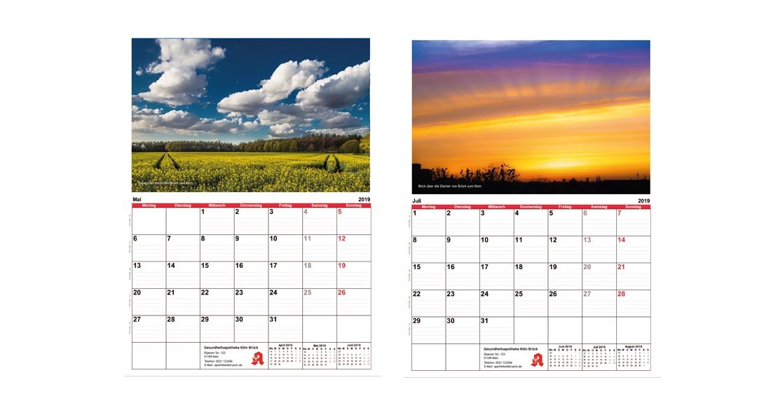 Printprodukte Kalender